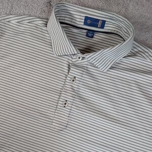 Stitch Golf Men's Princeton Stripe Polo Size L Green